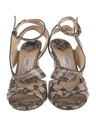 Jimmy Choo Snakeskin Animal Print Sandals
