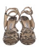 Jimmy Choo Snakeskin Animal Print Sandals