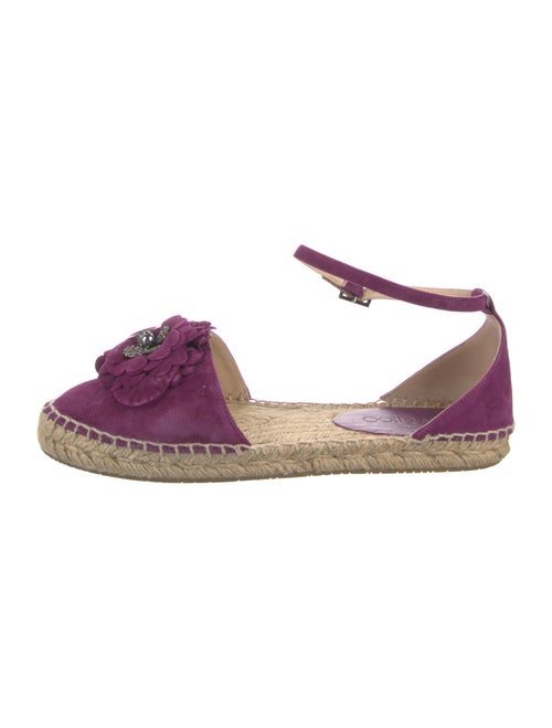 Jimmy Choo Suede Crystal Embellishments Espadrilles