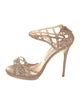 Jimmy Choo Suede Crystal Embellishments Sandals