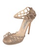 Jimmy Choo Suede Crystal Embellishments Sandals
