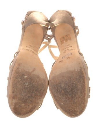 Jimmy Choo Suede Crystal Embellishments Sandals