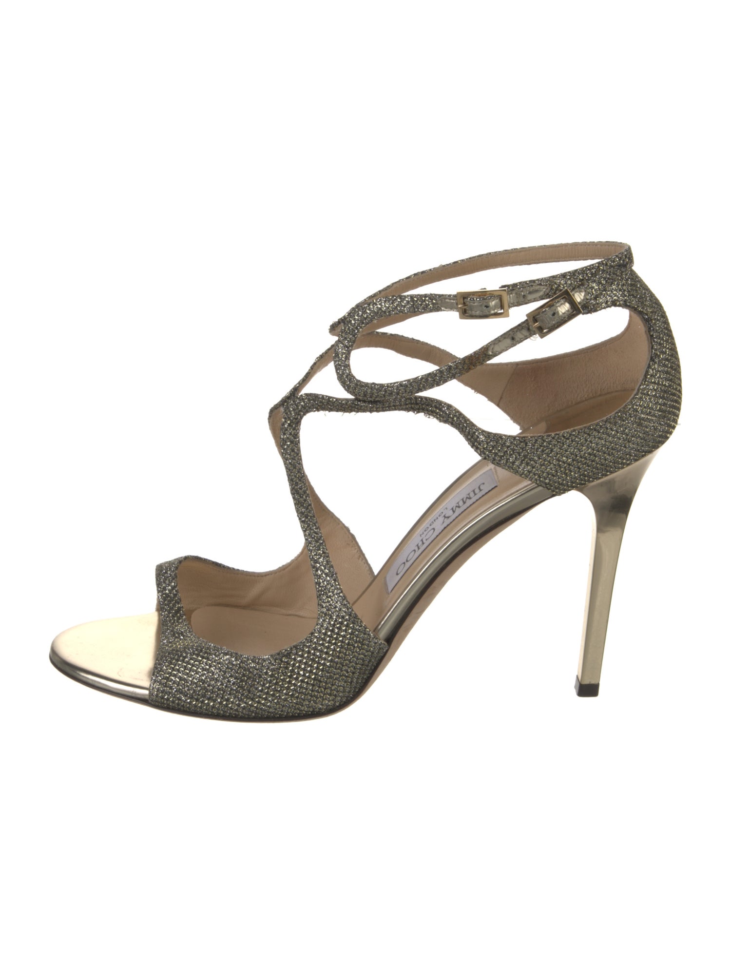 Jimmy Choo Glitter Glitter Accents Sandals