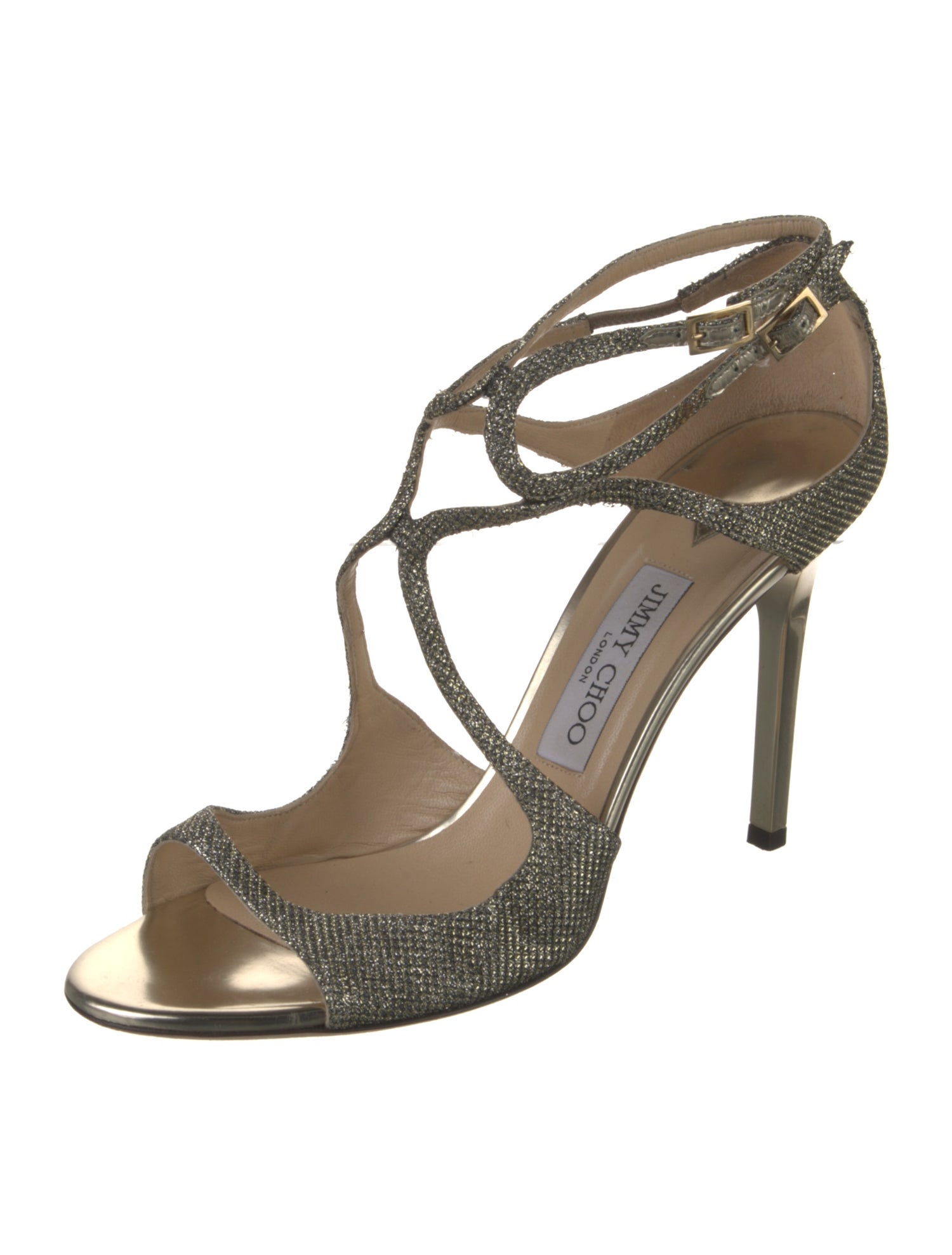 Jimmy Choo Glitter Glitter Accents Sandals