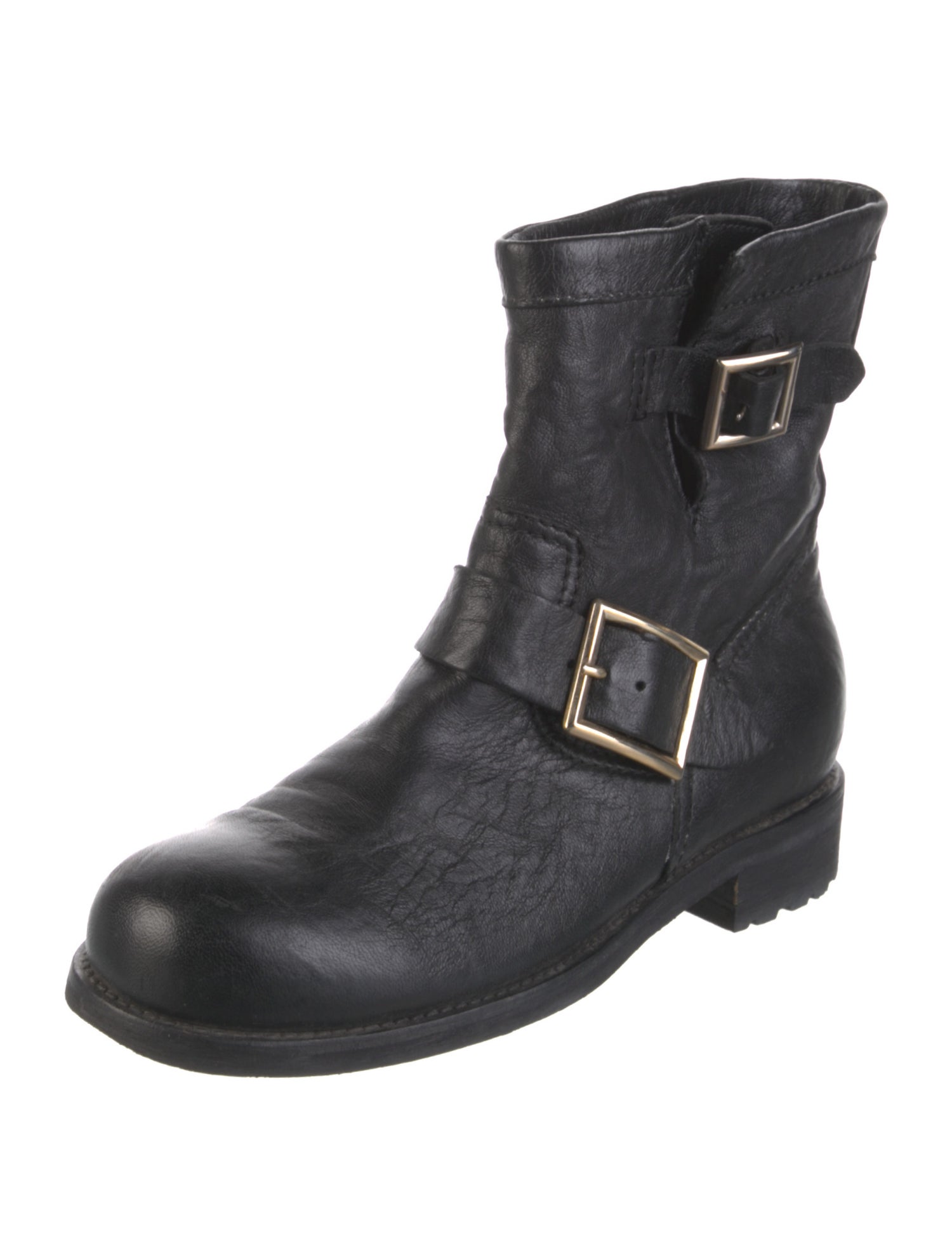Jimmy Choo Leather Moto Boots