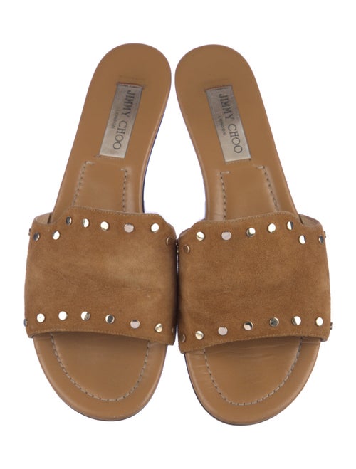 Jimmy Choo Suede Studded Accents Slides