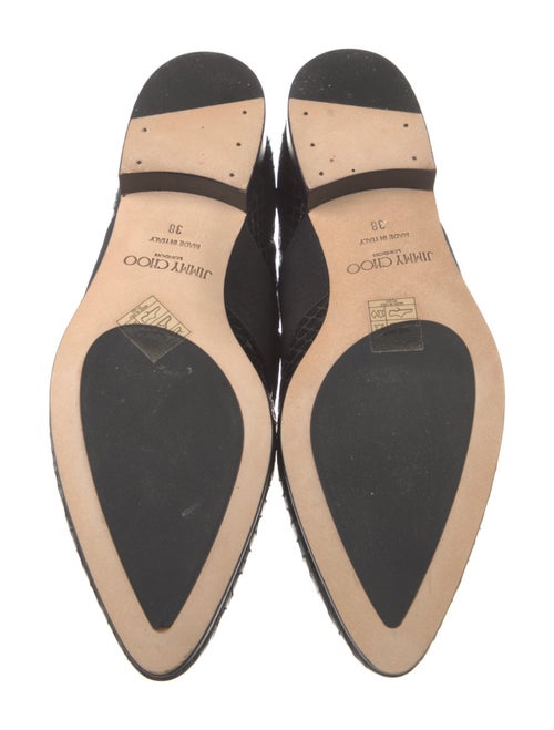 Jimmy Choo Patent Leather Animal Print Combat Boots