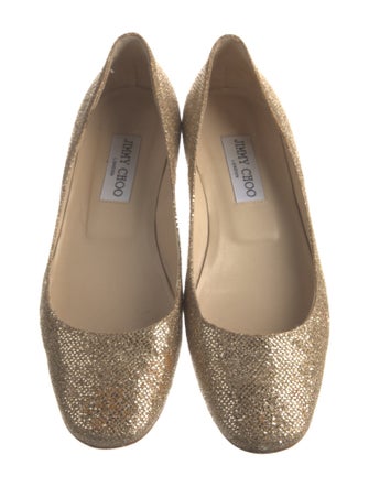 Jimmy Choo Glitter Glitter Accents Flats
