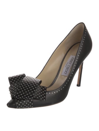 Jimmy Choo Leather Studded Accents Pumps
