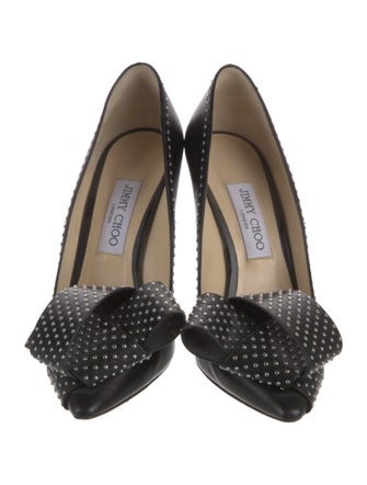 Jimmy Choo Leather Studded Accents Pumps