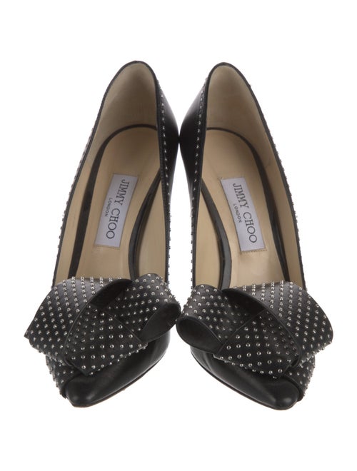 Jimmy Choo Leather Studded Accents Pumps