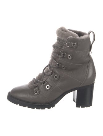 Jimmy Choo Leather Combat Boots