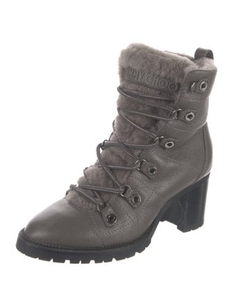 Jimmy Choo Leather Combat Boots