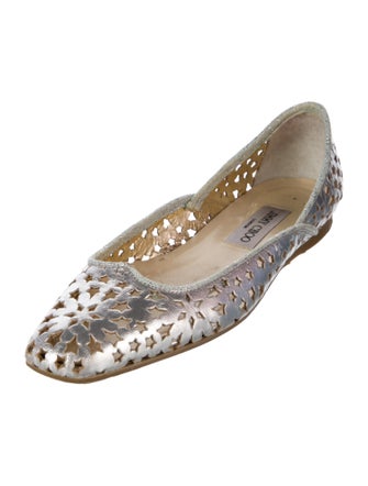 Jimmy Choo Leather Patterned Ballet Flats