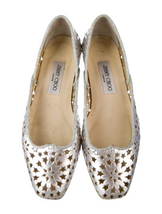 Jimmy Choo Leather Patterned Ballet Flats