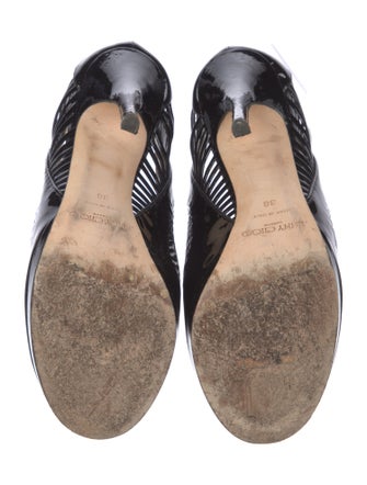 Jimmy Choo Patent Leather Studded Accents Pumps