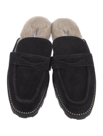 Jimmy Choo Suede Crystal Embellishments Mules