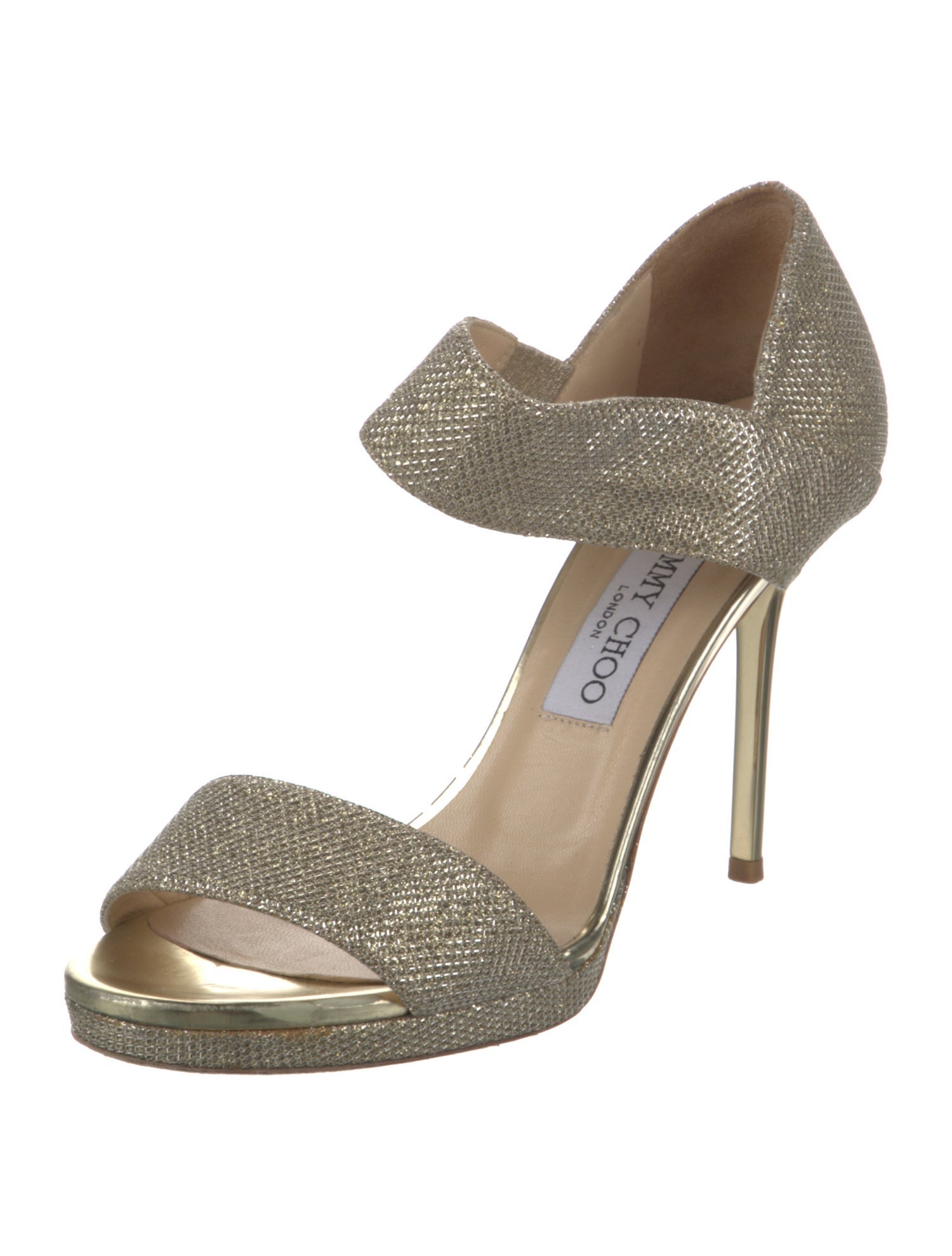 Jimmy Choo Glitter Glitter Accents Sandals