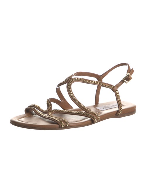 Jimmy Choo Nickel Leather Slingback Sandals