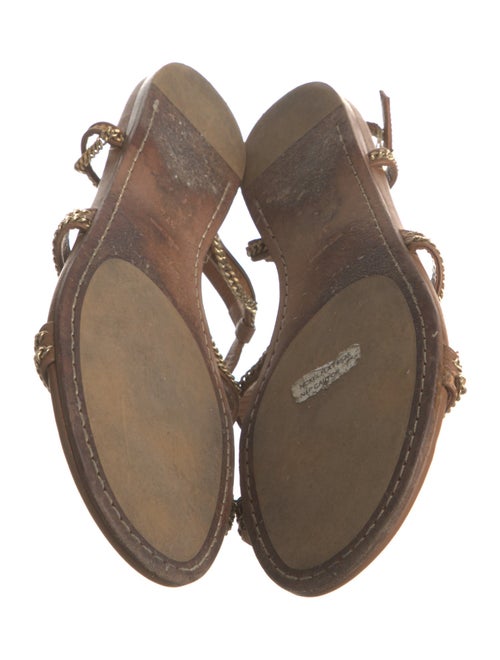 Jimmy Choo Nickel Leather Slingback Sandals