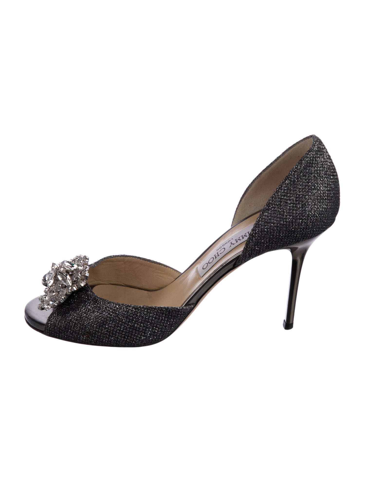 Jimmy Choo Glitter Glitter Accents D'Orsay Pumps