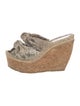 Jimmy Choo Embossed Leather Animal Print Espadrilles