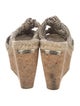 Jimmy Choo Embossed Leather Animal Print Espadrilles