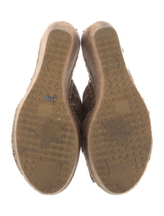 Jimmy Choo Embossed Leather Animal Print Espadrilles