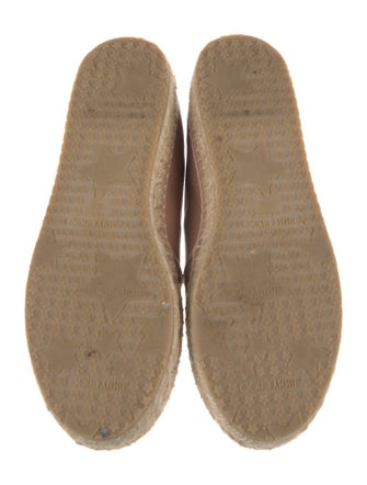 Jimmy Choo Leather Whipstitch Trim Espadrilles