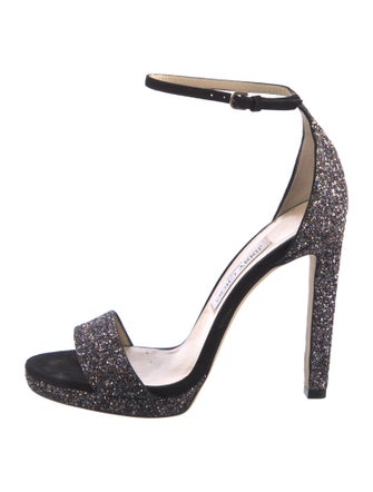 Jimmy Choo Glitter Glitter Accents Sandals
