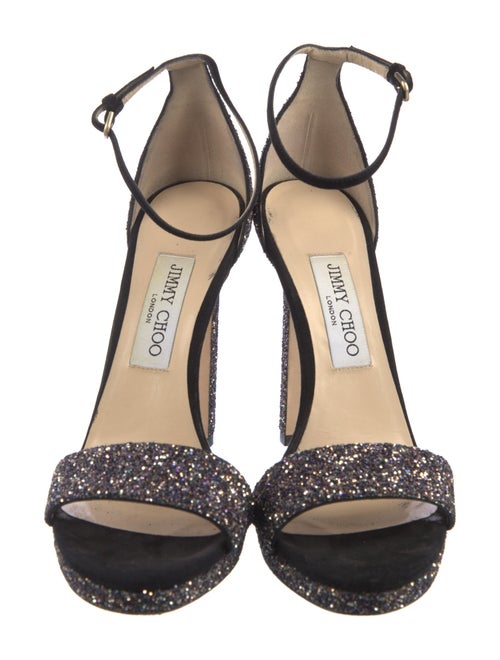 Jimmy Choo Glitter Glitter Accents Sandals