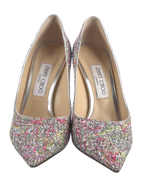 Jimmy Choo Glitter Tie-Dye Print Pumps