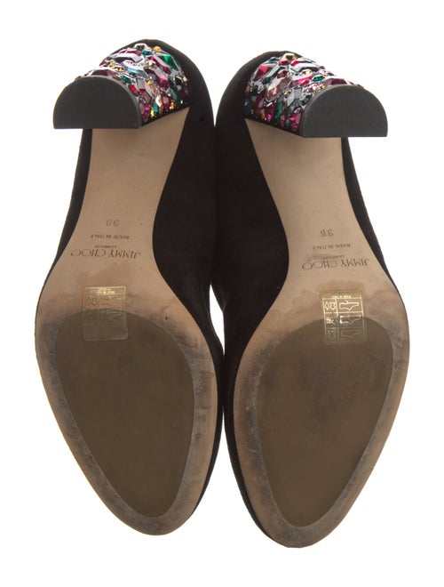 Jimmy Choo Suede Crystal Embellishments Sock Boots