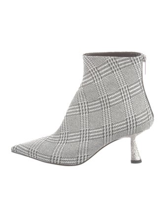 Jimmy Choo Kix Plaid Print Sock Boots