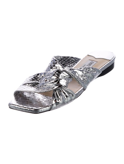 Jimmy Choo Leather Printed Slides