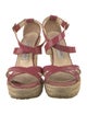 Jimmy Choo Patent Leather Colorblock Pattern Espadrilles