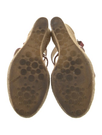 Jimmy Choo Patent Leather Colorblock Pattern Espadrilles