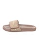 Jimmy Choo Leather Beaded Accents Slides