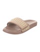 Jimmy Choo Leather Beaded Accents Slides
