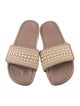 Jimmy Choo Leather Beaded Accents Slides