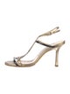 Jimmy Choo Leather T-Strap Sandals