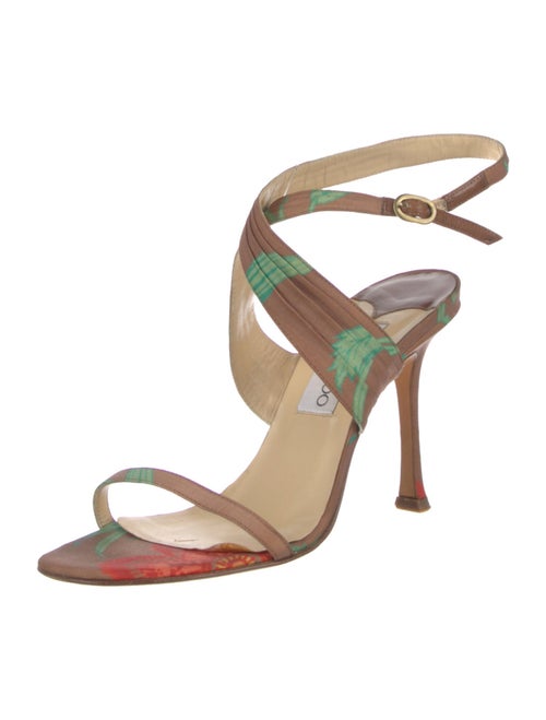 Jimmy Choo Satin Printed Sandals