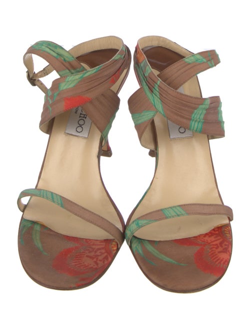 Jimmy Choo Satin Printed Sandals