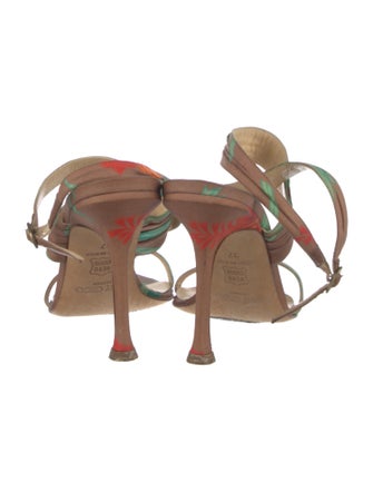 Jimmy Choo Satin Printed Sandals