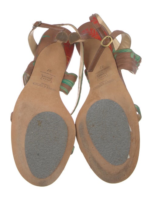 Jimmy Choo Satin Printed Sandals