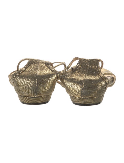 Jimmy Choo Leather T-Strap Sandals