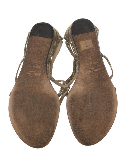 Jimmy Choo Leather T-Strap Sandals