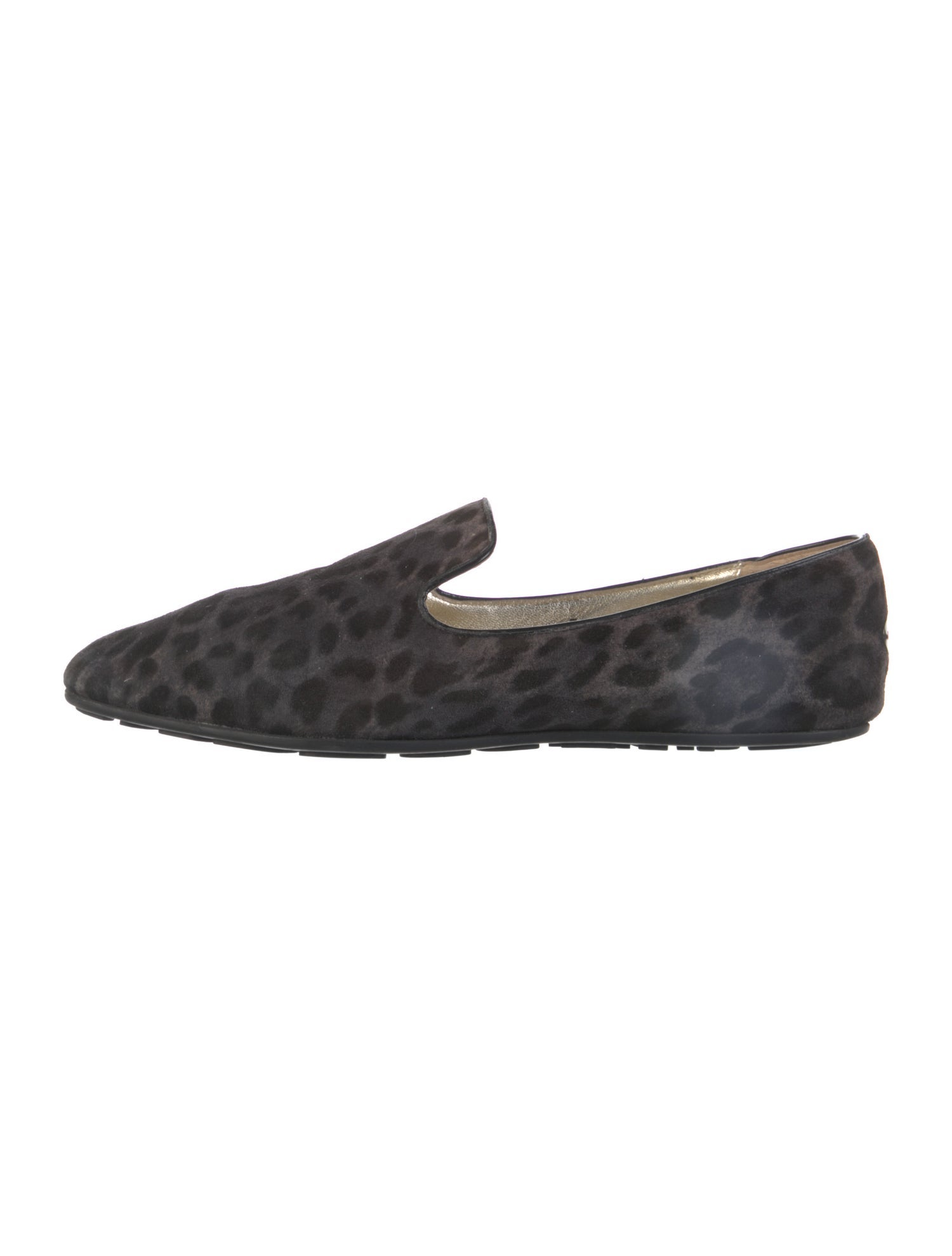 Jimmy Choo Suede Animal Print Loafers