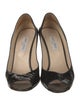 Jimmy Choo Patent Leather Cutout Accent Pumps