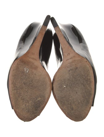 Jimmy Choo Patent Leather Cutout Accent Pumps